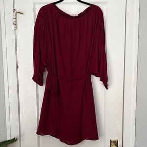 Banana Republic Rich Burgundy Dolman Sleeve Dress